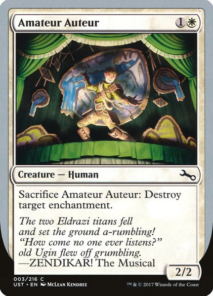 Amateur Auteur (D) - Unstable Magic: The Gathering trading card