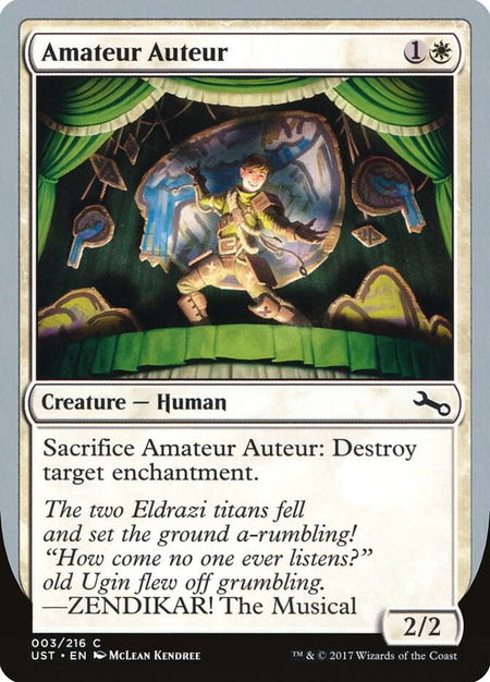 Amateur Auteur (D) - Unstable Magic: The Gathering trading card