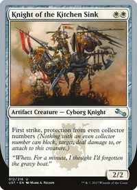 Knight of the Kitchen Sink (B) - Unstable (UST) #12b - Uncommon Magic: The Gathering Trading Card