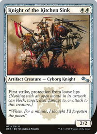 Knight of the Kitchen Sink (C) - Unstable (UST) #12c - Uncommon Magic: The Gathering Trading Card