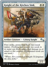 Knight of the Kitchen Sink (E) - Unstable (UST) #12e - Uncommon Magic: The Gathering Trading Card