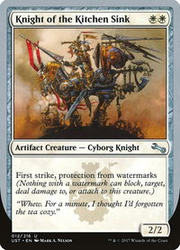 Knight of the Kitchen Sink (F) - Unstable (UST) #12f - Uncommon Magic: The Gathering Trading Card