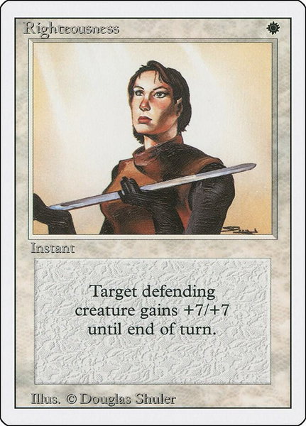 Righteousness - Revised Edition Magic: The Gathering trading card