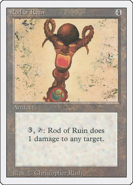 Rod of Ruin - Revised Edition Magic: The Gathering trading card
