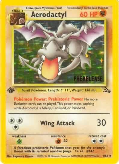 Aerodactyl (Prerelease) trading card from WoTC Promo Aerodactyl (Prerelease) - WoTC Promo Pokémon trading card