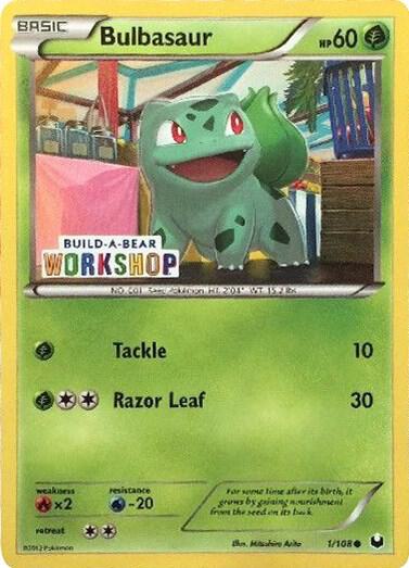Bulbasaur - 1/108 (Build-A-Bear Workshop Exclusive) - Miscellaneous Cards & Products Pokémon trading card