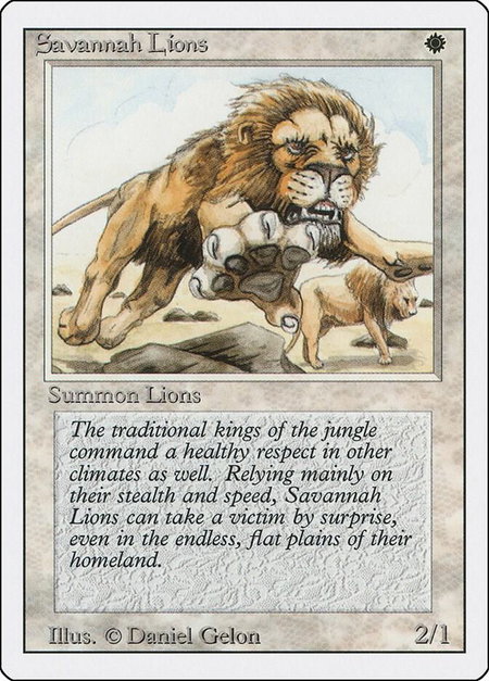 Savannah Lions - Revised Edition Magic: The Gathering trading card