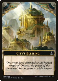 City's Blessing Token (006) - Rivals of Ixalan (RIX) #6 - Token Magic: The Gathering Trading Card