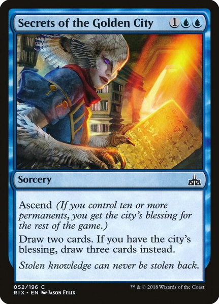 Secrets of the Golden City - Rivals of Ixalan Magic: The Gathering trading card