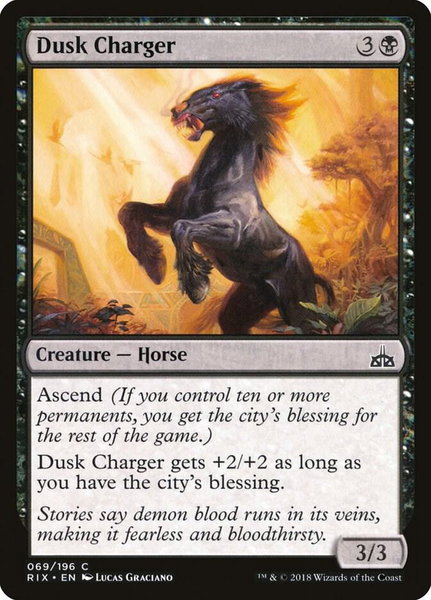 Dusk Charger - Rivals of Ixalan Magic: The Gathering trading card