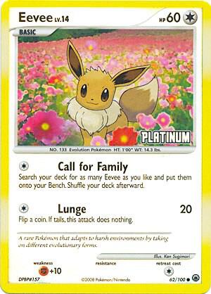 Eevee - 62/100 [Platinum] - Burger King Promos Pokémon trading card