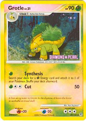Grotle - 49/130 [Diamond & Pearl] - Burger King Promos Pokémon trading card