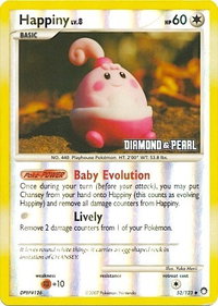 Happiny - 52/123 [Diamond & Pearl] - Burger King Promos (BKP) #052/123 - Rare Pokémon Trading Card