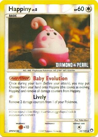 Happiny - 52/123 [Diamond & Pearl] - Burger King Promos Pokémon trading card