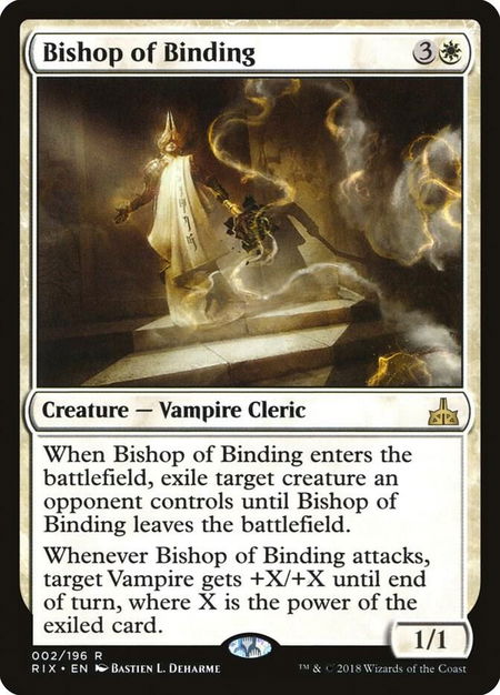 Bishop of Binding - Rivals of Ixalan Magic: The Gathering trading card