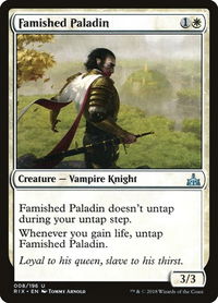 Famished Paladin - Rivals of Ixalan (RIX) #8 - Uncommon Magic: The Gathering Trading Card