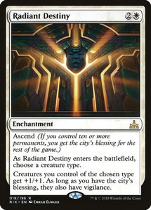 Radiant Destiny - Rivals of Ixalan (RIX) #18 - Rare Magic: The Gathering Trading Card
