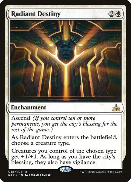 Radiant Destiny - Rivals of Ixalan Magic: The Gathering trading card