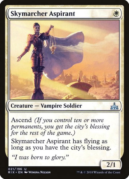 Skymarcher Aspirant - Rivals of Ixalan Magic: The Gathering trading card