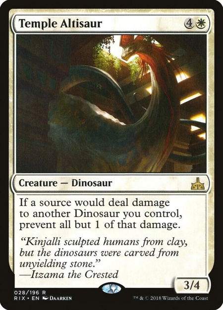 Temple Altisaur - Rivals of Ixalan Magic: The Gathering trading card