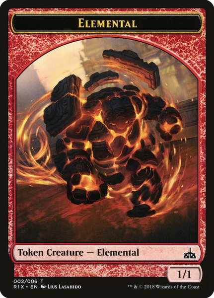 Elemental Token (002) - Rivals of Ixalan Magic: The Gathering trading card