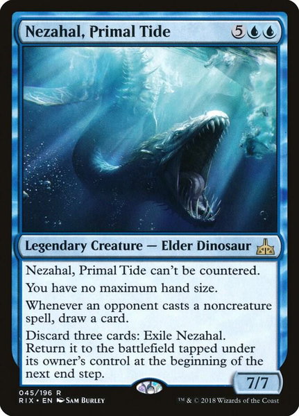 Nezahal, Primal Tide - Rivals of Ixalan Magic: The Gathering trading card