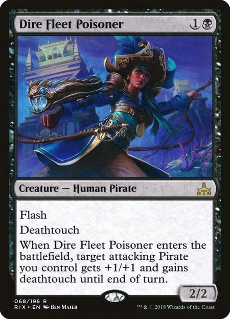 Dire Fleet Poisoner - Rivals of Ixalan Magic: The Gathering trading card