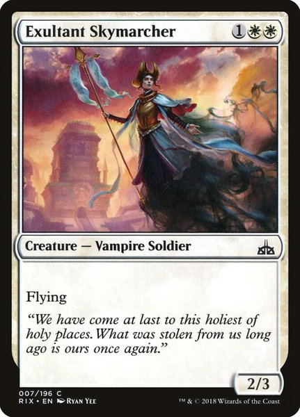 Exultant Skymarcher - Rivals of Ixalan Magic: The Gathering trading card