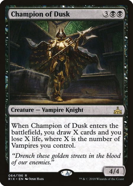 Champion of Dusk - Rivals of Ixalan Magic: The Gathering trading card