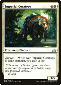Imperial Ceratops - Rivals of Ixalan (RIX) #10 - Uncommon Magic: The Gathering Trading Card