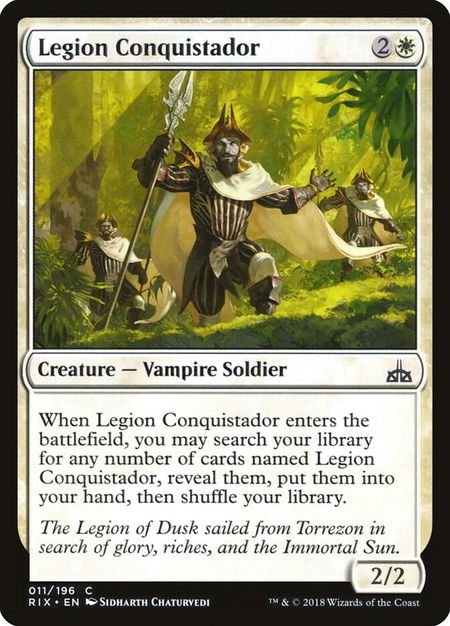 Legion Conquistador - Rivals of Ixalan Magic: The Gathering trading card