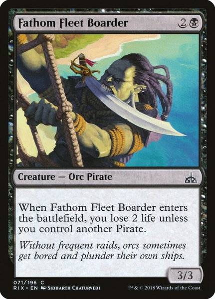 Fathom Fleet Boarder - Rivals of Ixalan Magic: The Gathering trading card