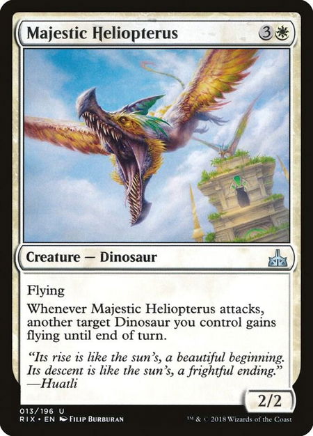 Majestic Heliopterus - Rivals of Ixalan Magic: The Gathering trading card