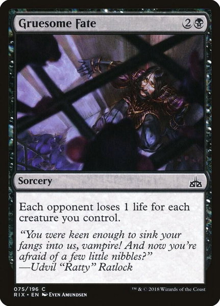 Gruesome Fate - Rivals of Ixalan Magic: The Gathering trading card