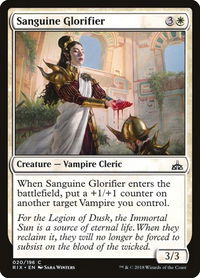 Sanguine Glorifier - Rivals of Ixalan (RIX) #20 - Common Magic: The Gathering Trading Card