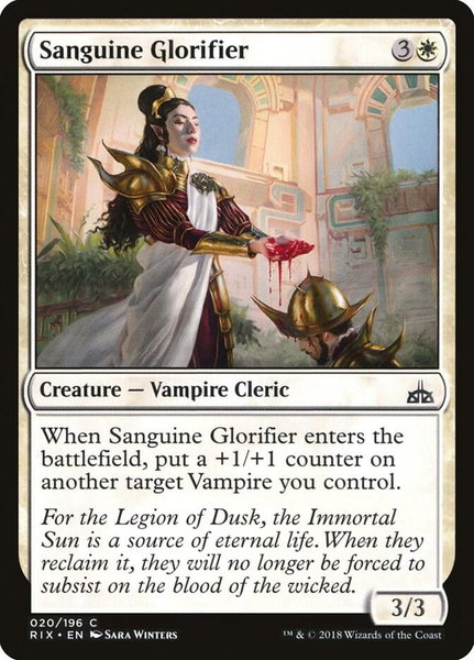 Sanguine Glorifier - Rivals of Ixalan Magic: The Gathering trading card