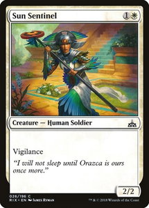 Sun Sentinel - Rivals of Ixalan (RIX) #26 - Common Magic: The Gathering Trading Card