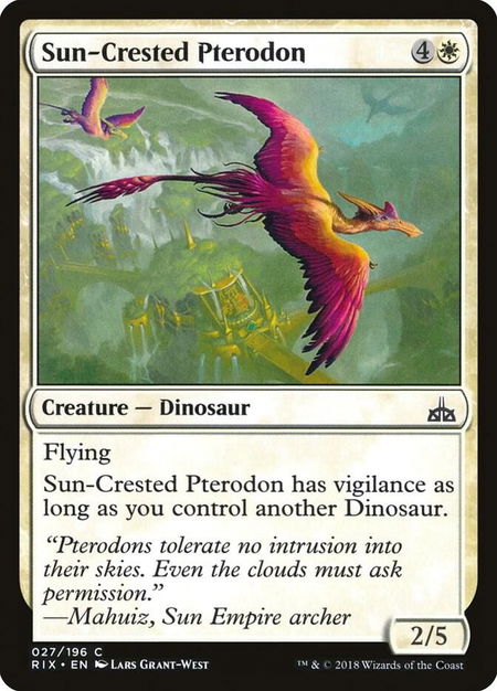 Sun-Crested Pterodon - Rivals of Ixalan Magic: The Gathering trading card