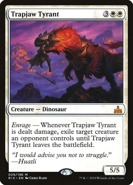Trapjaw Tyrant - Rivals of Ixalan Magic: The Gathering trading card