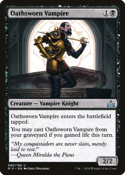 Oathsworn Vampire - Rivals of Ixalan Magic: The Gathering trading card