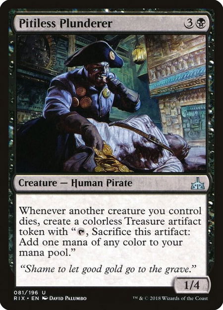 Pitiless Plunderer - Rivals of Ixalan Magic: The Gathering trading card