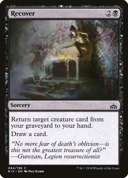 Recover trading card from Rivals of Ixalan Recover - Rivals of Ixalan Magic: The Gathering trading card