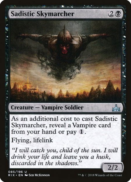 Sadistic Skymarcher - Rivals of Ixalan Magic: The Gathering trading card