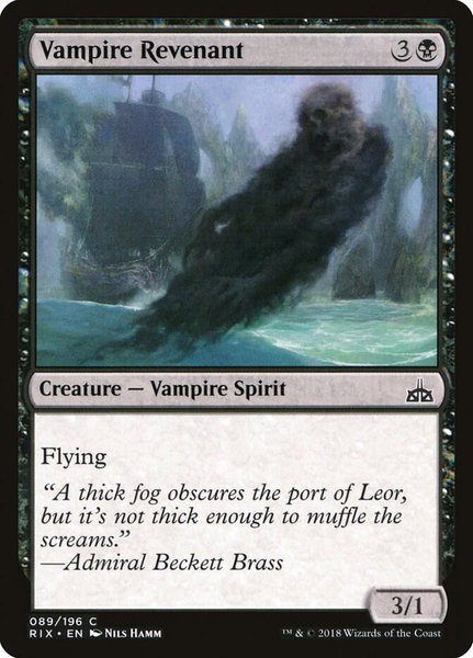 Vampire Revenant - Rivals of Ixalan Magic: The Gathering trading card