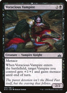 Voracious Vampire - Rivals of Ixalan (RIX) #91 - Common Magic: The Gathering Trading Card