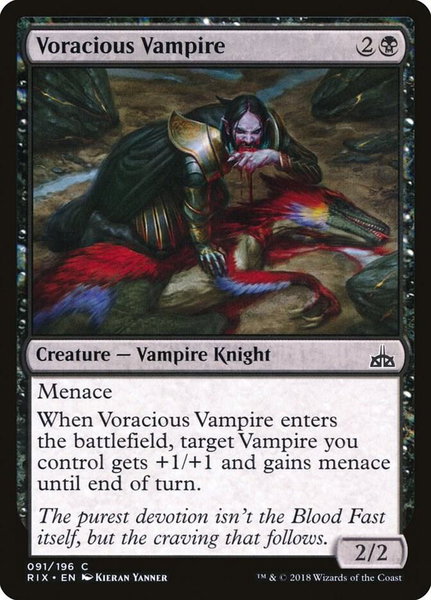 Voracious Vampire - Rivals of Ixalan Magic: The Gathering trading card