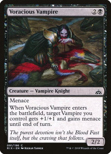 Voracious Vampire - Rivals of Ixalan Magic: The Gathering trading card