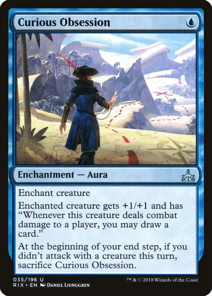 Curious Obsession - Rivals of Ixalan Magic: The Gathering trading card