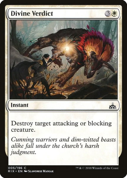 Divine Verdict - Rivals of Ixalan Magic: The Gathering trading card