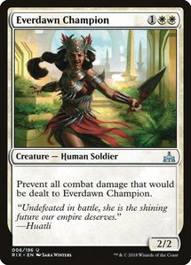 Everdawn Champion - Rivals of Ixalan (RIX) #6 - Uncommon Magic: The Gathering Trading Card